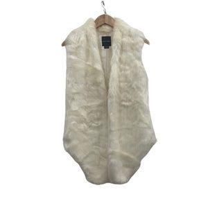 Marciano White Faux Fur Vest - Size S